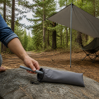 Adjustable Tent Awning Support Poles for Camping, 1.9m-2.4m