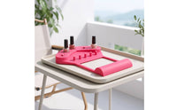 Manicure Hand Rest Adjustable Nail Polish Bottle Holder with Hand Rest Nail Polish Holder with Finger Separators Anti-Spill Soft