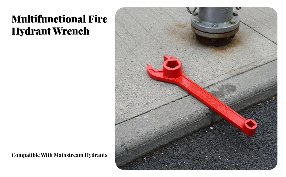 Heavy-Duty Fire Hydrant Spanner Wrench Multi-Functional Pentagon Fire Hydrant Wrench Long-Lasting Firefighting Equipment Specifically Engineered Design for Firefighters, Emergency Reaction Teams, Maintenance Workers, Fieldwork, Storm Readiness
