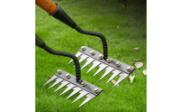 Manganese Steel 5-Tine Hoe Head Multifunctional Weeding Hoe Head Multi Purpose Unwanted Plant Rake Heavy Duty for Vegetable Plot, Farm