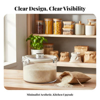 Airtight Seal Rice Storage Container Moisture-Proof Large Capacity Rice Bin Safe for Kitchen