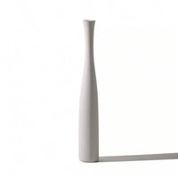 Ceramic Vase with Slender Neck Textured Sculptural Bottle Vase Matte Brushed for Tabletop Decoration, Home Display