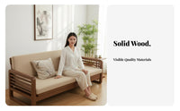 Sturdy Wood Frame Wooden Folding Sofa Bed Three-Seater triple-fold Mattress Sofa transformable Design Living Room Seating two-in-two-in-two-in-singleUse for Apartment Dwellers, Families, property owners, Bedroom, Home Office