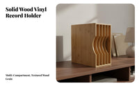 Vinyl Album Storage Rack Solid Wood Wooden LP Holder Vintage Design
