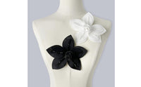 Fabric Flower Pin Floral Flower Brooch Rose Brooch with Beads Layered Corsage Pin Elegant for Brides, Weddings, Photo Shoots
