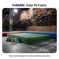 High Jump Landing Mat Thickened Cushion Folding Gymnastics Mat Versatile Folding Crash Pad for Students, Gymnasts, School, Parkour Training, Home