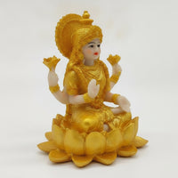 Gold-Toned Deity Statue Ornate Deity Figurine Compact Buddha Figurine Decorative for Altar