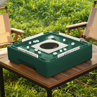 Mini Mahjong Set Lightweight Travel Mahjong Set Noise-Reducing Fully Engraved Tiles for Students, Dormitory, Outdoor