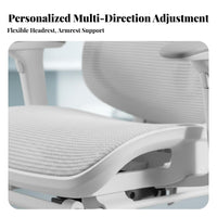 Ergonomic Mesh Chair with Headrest Reclining Spinerest Rotate Seat Sturdy Duty Safety Certified for Remote Workers
