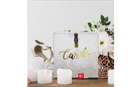 Acrylic Event Card Box Hinged Lid Card Holder Box with Lock Elegant Design Frosted Acrylic Wishing Well for Couples, Graduates, Infant Shower