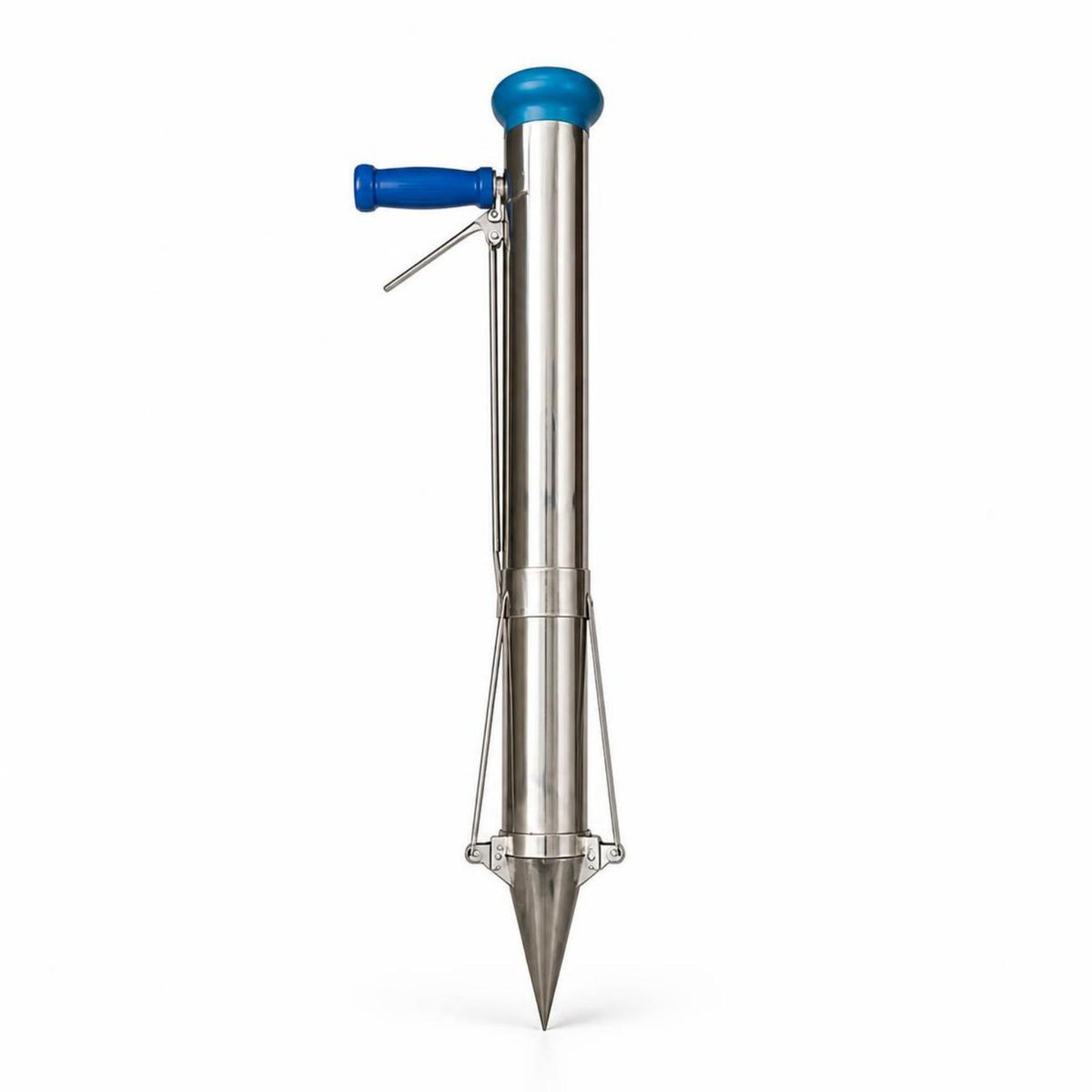 Stainless Steel Seedling Transplanter Spring-Loaded Seedling Planter with Lever Hand-Operated Manual Transplanter Long-Lasting for Nurseries