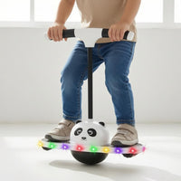 Handlebar Jumping Balance Toy Wide Platform Creature Face Bouncing Toy Wheel-Like Supports Handle Balance Ball Hand Pump for Children