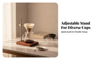 Wood Base Pour-over Dripper Stand Compact Kitchen Tool for Home Brewing