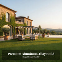 Garden Grape Trellis Weather-Resistant Aluminum Frame Pergola Water Outdoor Shelter for Homeowners, Gardeners