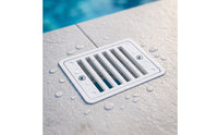 Abs Plastic Pool Overflow Fitting Square Pool Drain with Grate Anti-Clogging Overflow Drain Cover Long-Lasting