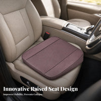 Raised Back Wedge Booster Cushion Perforated Car Seat Booster Cushion Breathable Auto Seat Pad Sewn Seams