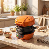 Burger Maker Electric Sandwich Maker Double-Layer Breakfast Cooker for Students, Individuals, Dorm Rooms, Small Kitchens