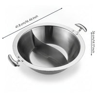Hammered Texture Yin Two-Compartment Pot Induction Compatible Divided Broth Pot