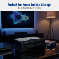 CD Storage Bag, Large Capacity, Portable Handheld DVD Organizer, For Car & Home, PU Material