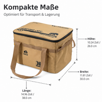 Sturdy 30L MOLLE Bag, Waterproof Outdoor Equipment Bag with Internal Dividers, Tactical Camping Cookware Bag, Water-Repellent