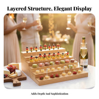 Perforated Tiered Skewer Stand Large Capacity Bamboo Skewer Holder