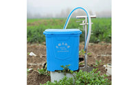 Manual Seeder with Hose Long-Handled Spiker Tool Labor-Saving for Gardeners