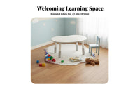 Ergonomic Shape ovalShaped childs' Table child-safe Design children's Furniture glossy Finish Play Desk and Chair Easy to Clean for Preschoolers, young children, Kindergarten educators, Learning Activities, Playroom, Daycare hub, Bedroom