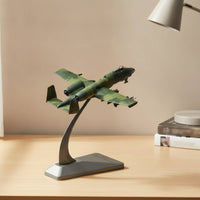 A 10A Model with Display Stand Decorative A ircraft Decor Cast Metal A viation Model for Office
