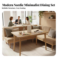 Restaurant Table and Chair Set Modern Design Dining Booth Seating Space Saving Upholstered Restaurant Booth for Milk Tea Shop, Morning Corner, Kitchen
