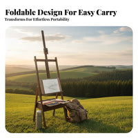 Wooden Drawer Easel Tabletop or Floor Standing Foldable Artist Easel Solid Beech Wood Sketching Display Stand for Artists, Adults, Outdoors, Classroom