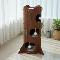 All-in-Single Felt Cat Climbing Structure Sturdy and Stable Design Multi-Level Cat Tree Easy Assembly Interactive Hanging Toys for Kittens