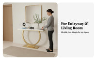 Modern Design C-Shaped Console Table Minimalist Design Household Furniture Easy to Clean Indoor Furnishing Long-Lasting Construction for Apartment Dwellers, Interior Designers, Entryway, Hallway, Living Room, Bedroom