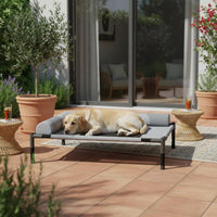 Raised Pet Bed Washable Cooling Mesh Dog Bed Cooling Pet Cot for Outdoor, Camping