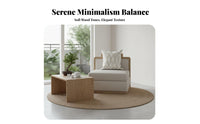 New Chinese aesthetic 3-Piece Wooden Seating set serene Inspired Design Sofa Set full Wood Frame Household Furniture Minimalist Modern for Apartment Dwellers, Entertainers, Living Room, Lounge, Reception Area, Sunroom