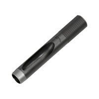 Leather Hole Punch Knurled Grip Tool Matte Black for Workshops, Hobbyists