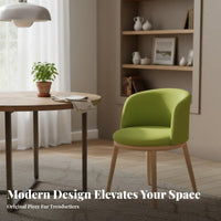 Modern Design Curved Back Accent Chair Padded Seat Dining Furniture Comfortable Cushion Home Furnishing Enveloping Backrest for Restaurant Owners, Homeowners, Adults, Cafe, Kitchen, Living Room, Balcony