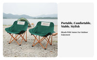 Foldable Lowcontour Moon Chair Lightweight Folding Seat With Backrest Portable Seating Rapid-Folding for al fresco diningkers, concert and attenders, Camping, Outdoors, Fishing, al fresco dining
