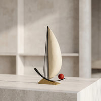 Sailboat Ornament Modern Tabletop Sailboat Minimalist Boat Sculpture for Living Room, Bookshelf, Housewarming