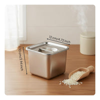 Moisture-Proof Stainless Steel Rice Container Heavy Duty Metal Rice Box Easy to Clean