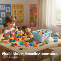 Educational Plum Blossom Building Blocks Multi-Colored Snowflake Building Blocks Polished Edges for Children, Boys, Preschool, Classroom