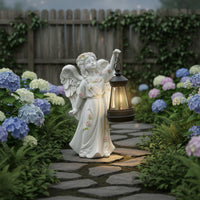 Creative Design Solar Angel Lantern No Wiring Needed Solar Garden Angel Automatic Night Illuminate for Yard, Patio
