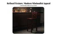With Backrest Cross Back Bar Chair Stable Structure High Stool Integrated Footrest Seating Furniture Armless Design for Homeowners, Adults, Business Owners, Cafe, Reception Area, Restaurant, Eatery