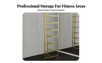 Space-Saving Design Half Balance Ball Storage Rack Steel Frame Construction Balance Ball Storage Rack Stable Structure Large Capacity for Fitness Studio