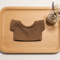 Cotton Doll Short Sleeve T-Shirt for 10/15/20cm Plush Dolls, Customizable with Pattern/LOGO for Concerts
