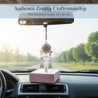 Guangxi Jingxi Zhuang Brocade Embroidered Hydrangea Bell Car Hanging Ornament Gift Box
