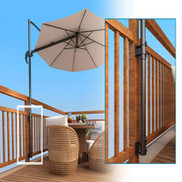 Deck Railing Umbrella Holder Heavy Duty Patio Umbrella Clamp Easy Installation Outdoor Hardware for Balcony, Fence, Boat