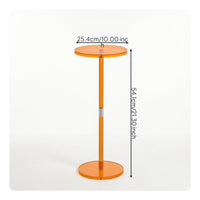 Acrylic Side Table Minimalist Clear Pedestal Table Furniture Sleek Small for Living Room, Bedroom
