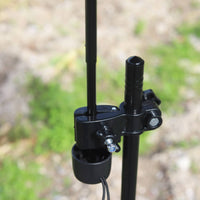Adjustable Umbrella Pole with Clamp Metal Ground Spike Umbrella Stand Portable Secure for Beach, Garden, Camping