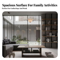 Rectangular Table with Shelf Centuryperiod Design Living Room Furniture Space-Saving Size Dual-Level Design for Homeowners