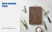 Ironwood Chopping Board, Antimicrobial Durable Wood Cutting Board, Double-Sided, Thickened, Home Kitchen